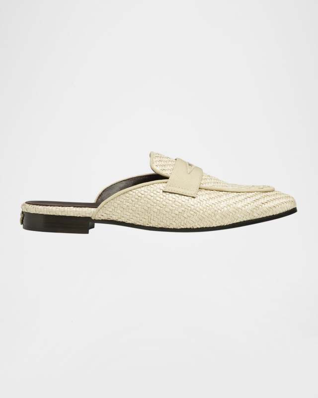 Woven Raffia Mules
